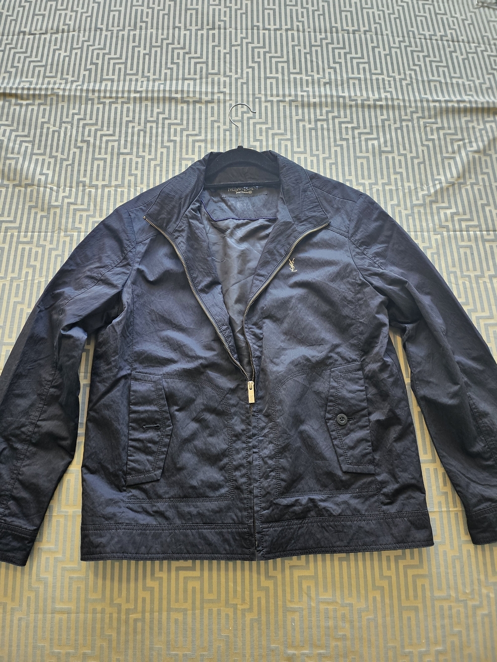 Yves Saint Laurent Navy Men's Zip Front Jacket